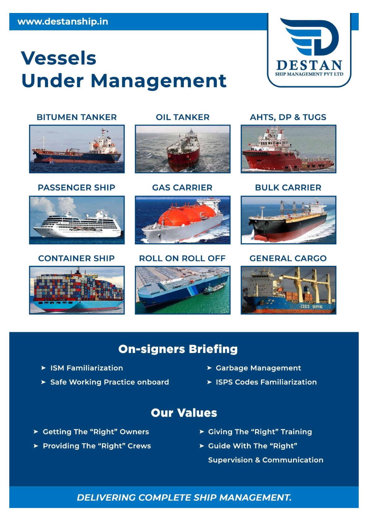 Vessels Under Management